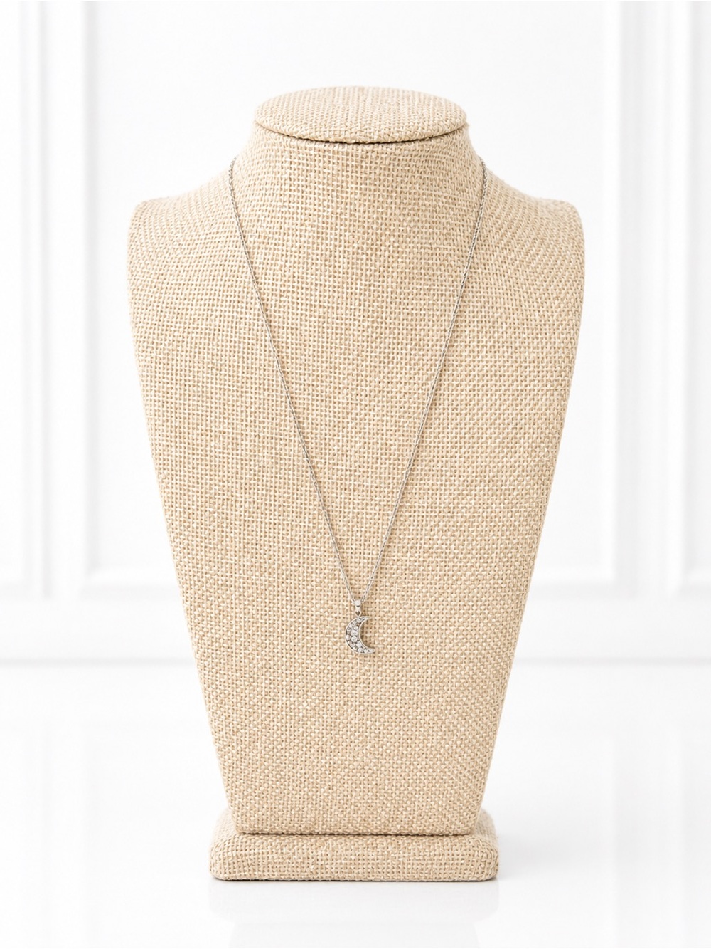 Silver Moon Pendant Necklace - Women Jewelry